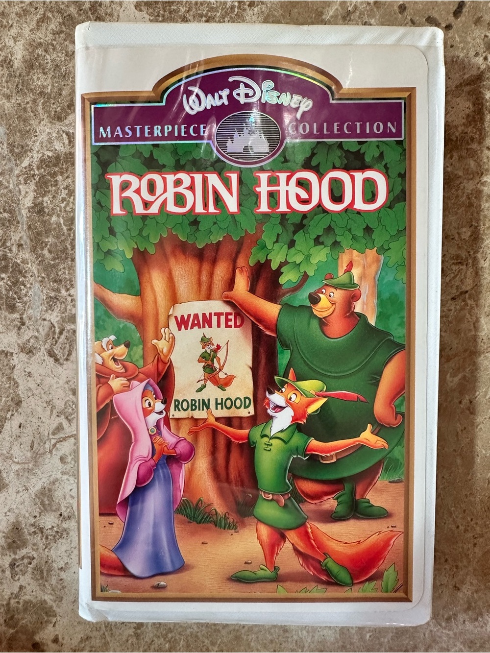 Walt Disney Robin Hood Masterpiece Collection VHS Tape and Clamshell